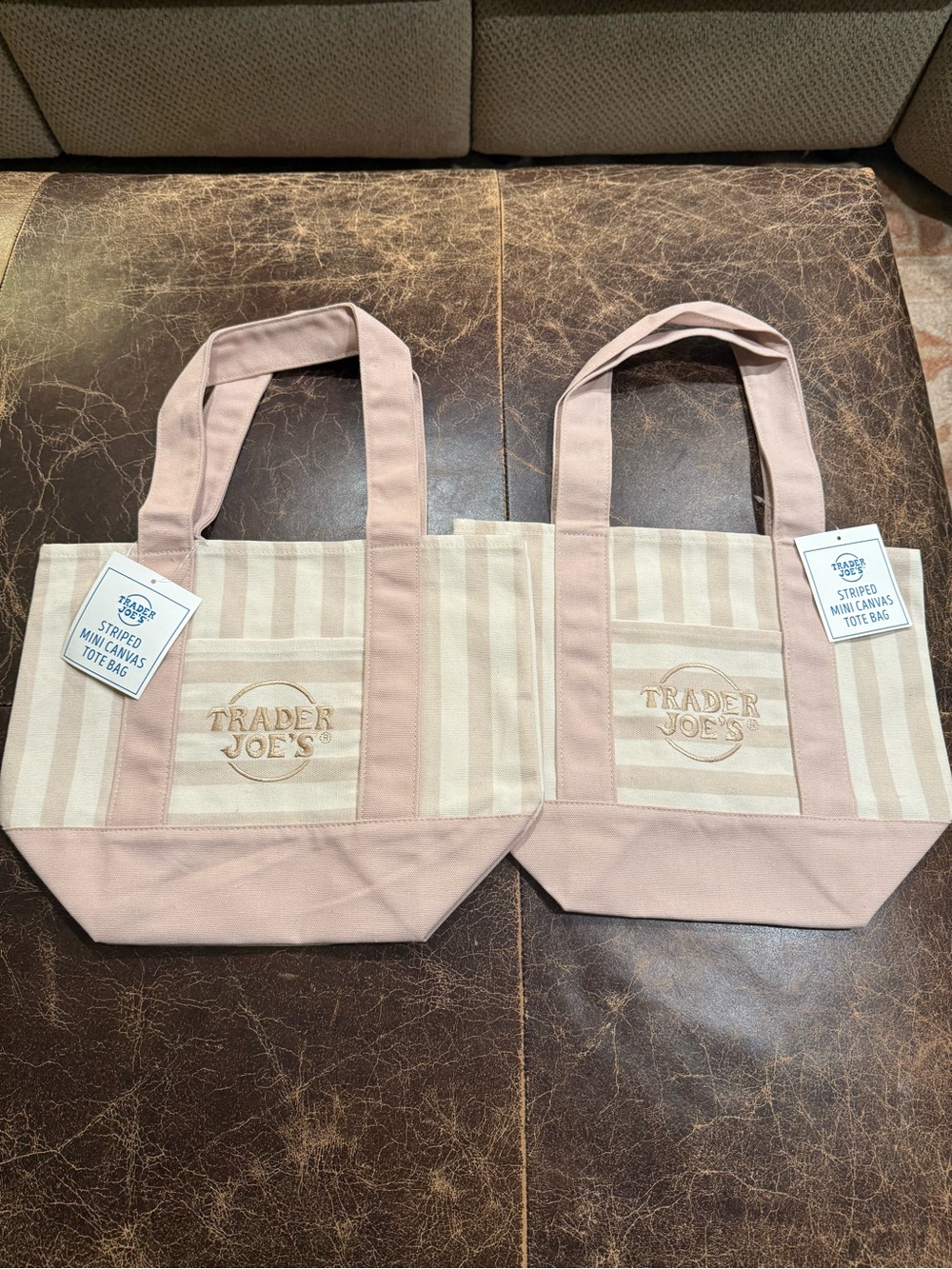 RARE Trader Joe’s Stripe Canvas Tote Bag
